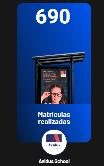 Avidus School — 690 matrículas realizadas